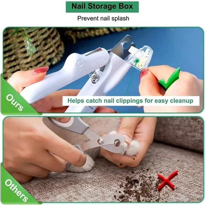 TrimSure™ LED Pet Nail Clippers – Precise & Safe Grooming for Dogs & Cats