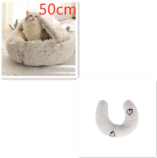 PawPillow™ Cozy Plush 2-in-1 Pet Bed – Warm & Soft for Dogs & Cats