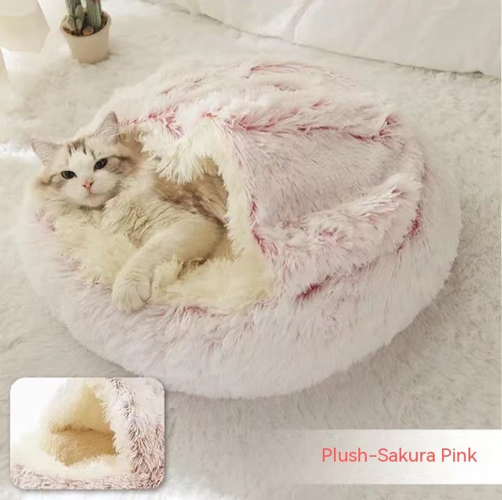 PawPillow™ Cozy Plush 2-in-1 Pet Bed – Warm & Soft for Dogs & Cats