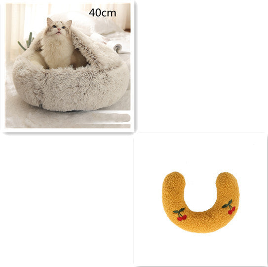 PawPillow™ Cozy Plush 2-in-1 Pet Bed – Warm & Soft for Dogs & Cats