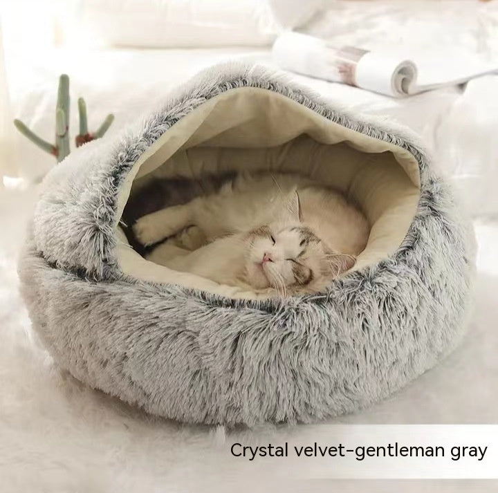 PawPillow™ Cozy Plush 2-in-1 Pet Bed – Warm & Soft for Dogs & Cats