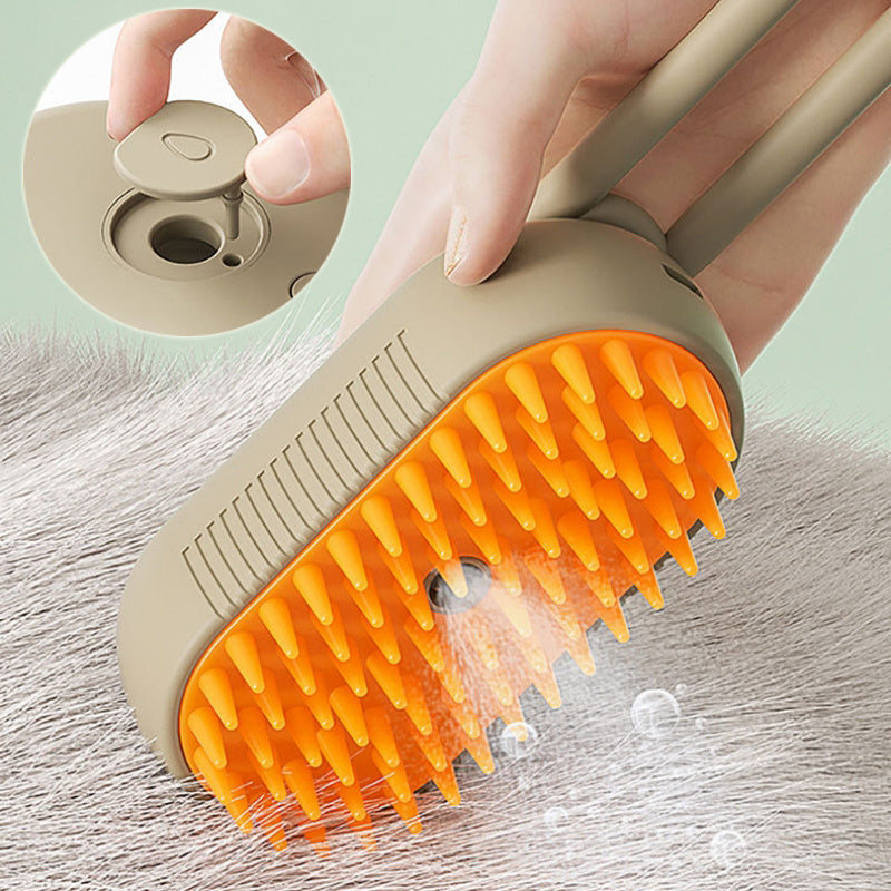 GroomEase 3-in-1 Electric Pet Steam Brush