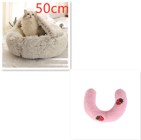 PawPillow™ Cozy Plush 2-in-1 Pet Bed – Warm & Soft for Dogs & Cats