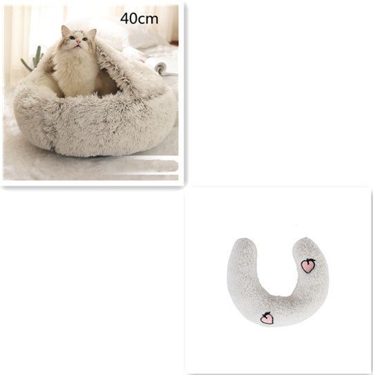 PawPillow™ Cozy Plush 2-in-1 Pet Bed – Warm & Soft for Dogs & Cats