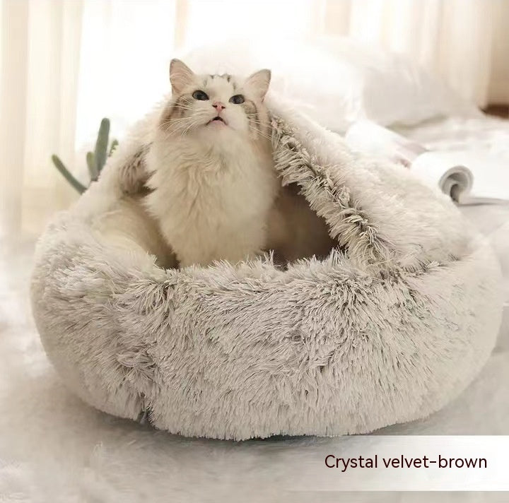 PawPillow™ Cozy Plush 2-in-1 Pet Bed – Warm & Soft for Dogs & Cats