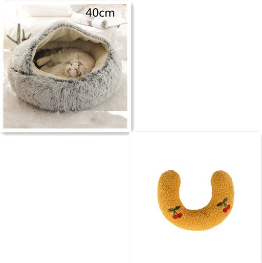 PawPillow™ Cozy Plush 2-in-1 Pet Bed – Warm & Soft for Dogs & Cats