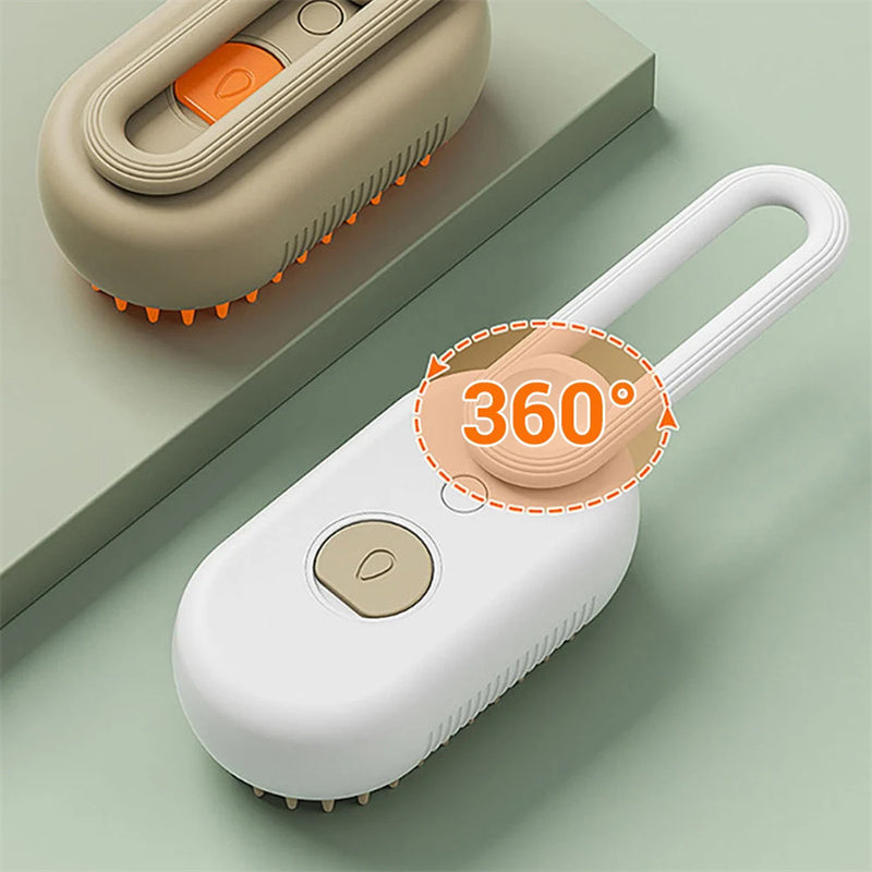GroomEase 3-in-1 Electric Pet Steam Brush
