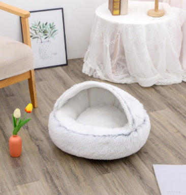 PawPillow™ Cozy Plush 2-in-1 Pet Bed – Warm & Soft for Dogs & Cats
