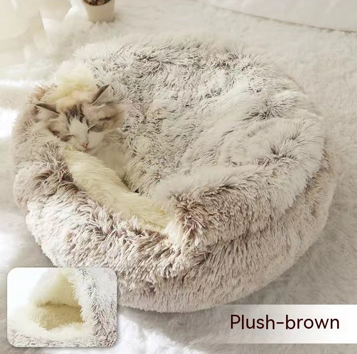 PawPillow™ Cozy Plush 2-in-1 Pet Bed – Warm & Soft for Dogs & Cats