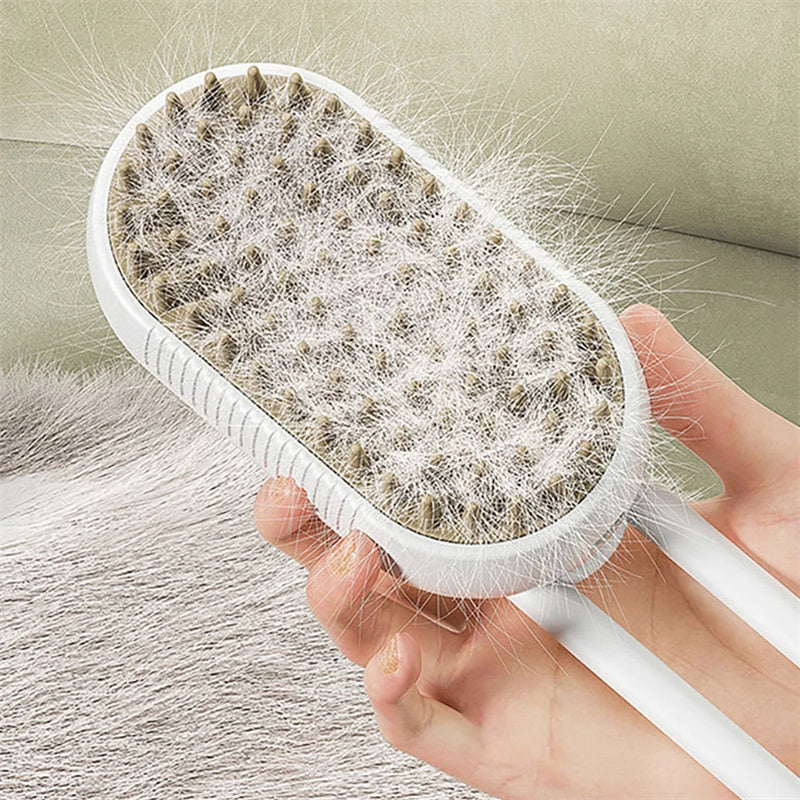 GroomEase 3-in-1 Electric Pet Steam Brush