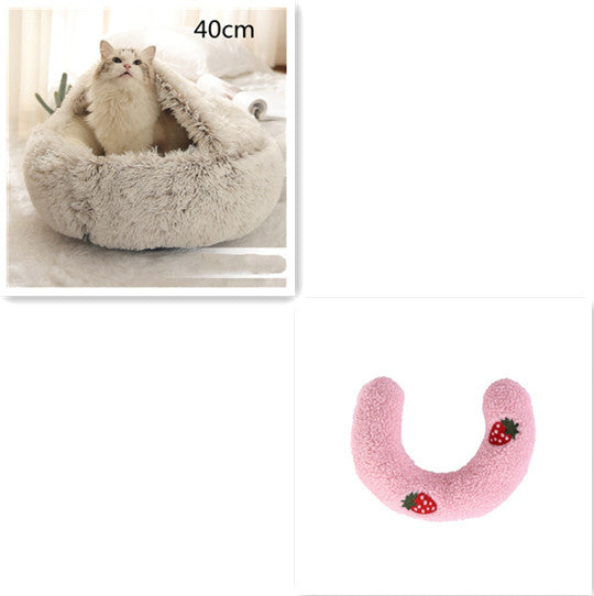 PawPillow™ Cozy Plush 2-in-1 Pet Bed – Warm & Soft for Dogs & Cats