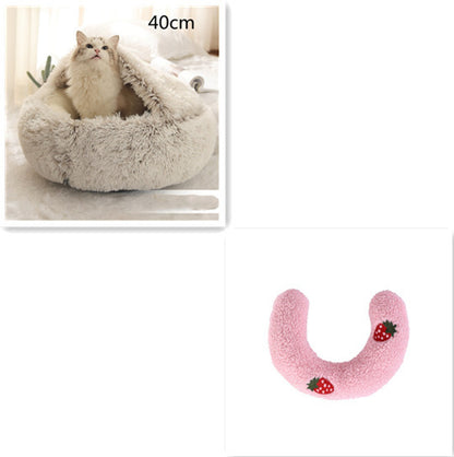 PawPillow™ Cozy Plush 2-in-1 Pet Bed – Warm & Soft for Dogs & Cats